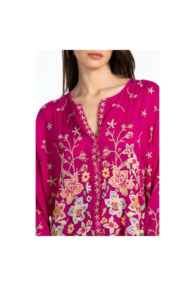 Women Jenai Blouse Festival Fuschia Johnny Was Tops
