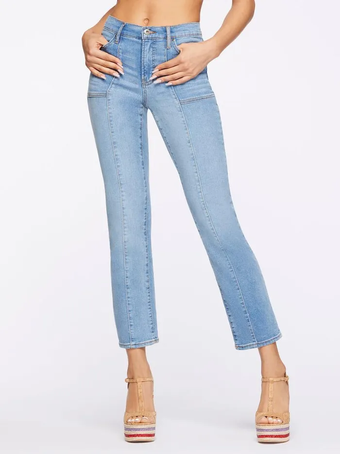 Women Jessica Simpson Bottoms Flirt High Rise Straight Crop In Awakening