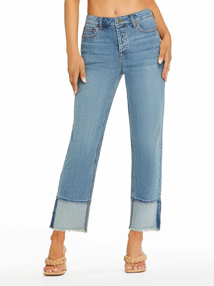 Women Jessica Simpson Bottoms Throwback Straight Jeans In Whirlpool