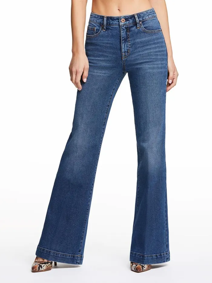 Women Jessica Simpson Bottoms True Love Wide Leg Trouser Jeans In Sia