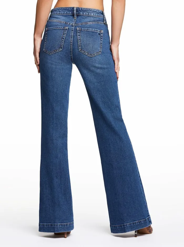 Women Jessica Simpson Bottoms True Love Wide Leg Trouser Jeans In Sia