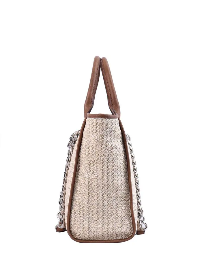Women Jessica Simpson Crossbody Dani Tote In Almond Brown Glitter