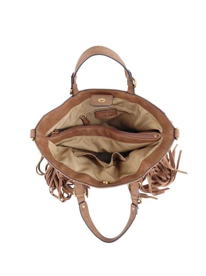 Women Jessica Simpson Crossbody Walton Satchel In Almond Brown