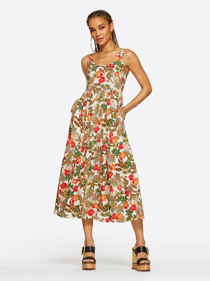 Women Jessica Simpson Dresses Cheryl Maxi Dress In Jungle Parade