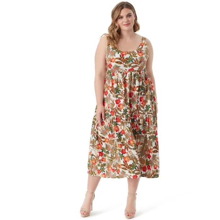Women Jessica Simpson Dresses Cheryl Maxi Dress In Jungle Parade