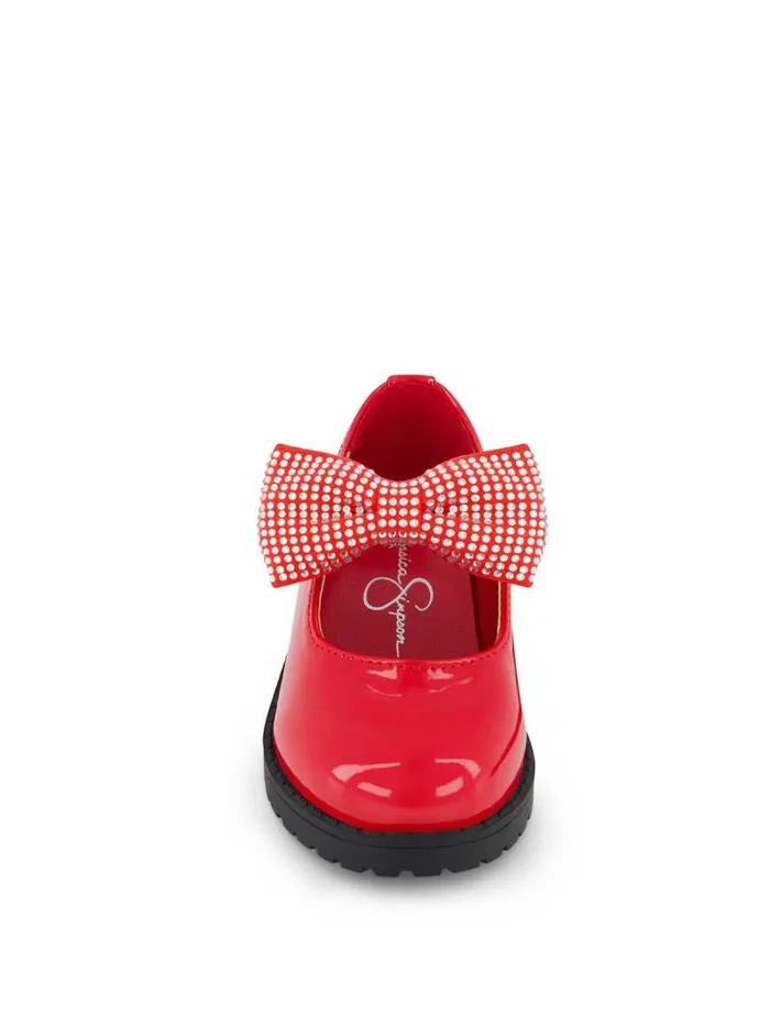 Women Jessica Simpson Kids Toddler Aubrey Bow Flat In Red