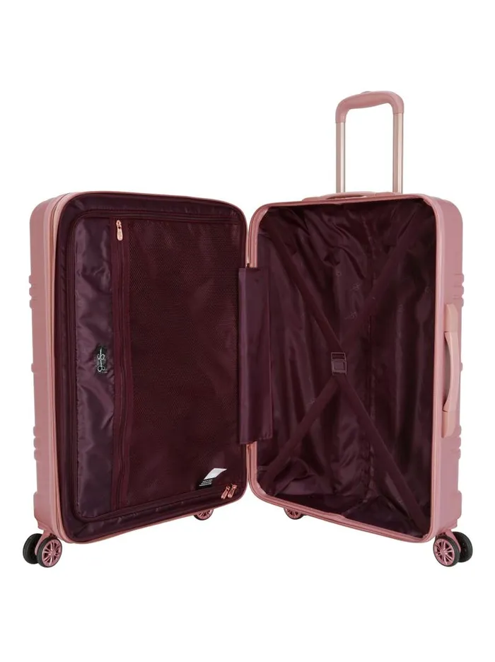 Women Jessica Simpson Luggage Jewel Plaid Luggage Collection In Rose Gold