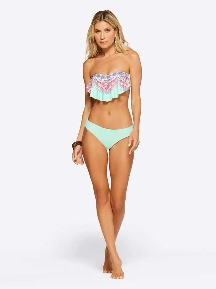 Women Jessica Simpson Swim Carnival In Rio Handkerchief Bandeau In Cool Multi