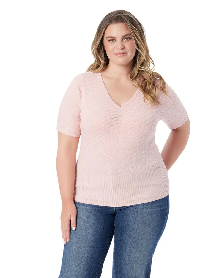 Women Jessica Simpson Tops and Tees Imani Top In Silver Pink