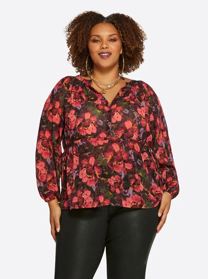 Women Jessica Simpson Tops and Tees Marjorie Top In Posy Symphony
