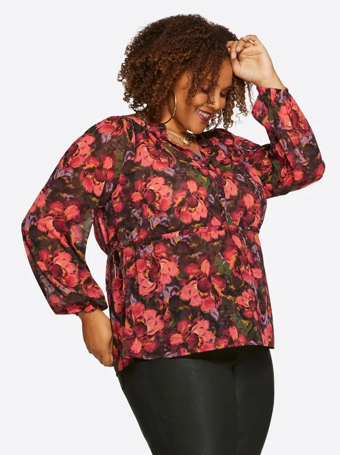 Women Jessica Simpson Tops and Tees Marjorie Top In Posy Symphony