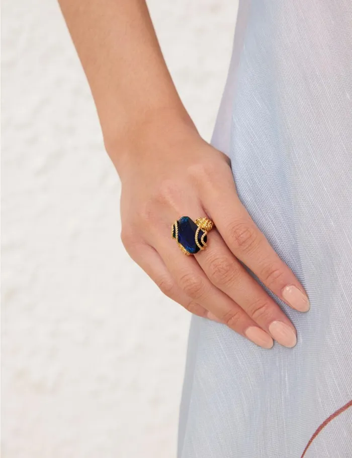 Women Jewellery Zimmermann Bloom Ring Goldsapphire