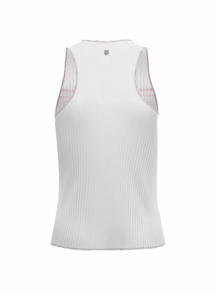 Women KSwiss TShirts and Tops SCULPT PLEATED TANK White Angel