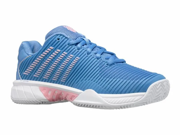 Women KSwiss Tennis HYPERCOURT EXPRESS 2 CLAY Silver Lake Bluewhiteorchid Pink