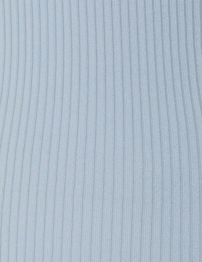 Women Knitwear Zimmermann Waverly Frill VNeck Top Blue Lurex