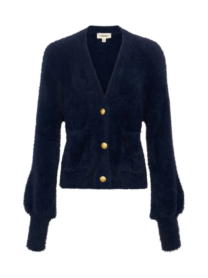 Women L039Agence Knitwear Harriet Cardigan Indigo Women L039Agence Knitwear Harriet Cardigan Indigo