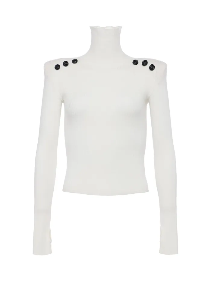 Women L039Agence Knitwear Reeves Turtleneck Ivoryblack Women L039Agence Knitwear Reeves Turtleneck Ivoryblack