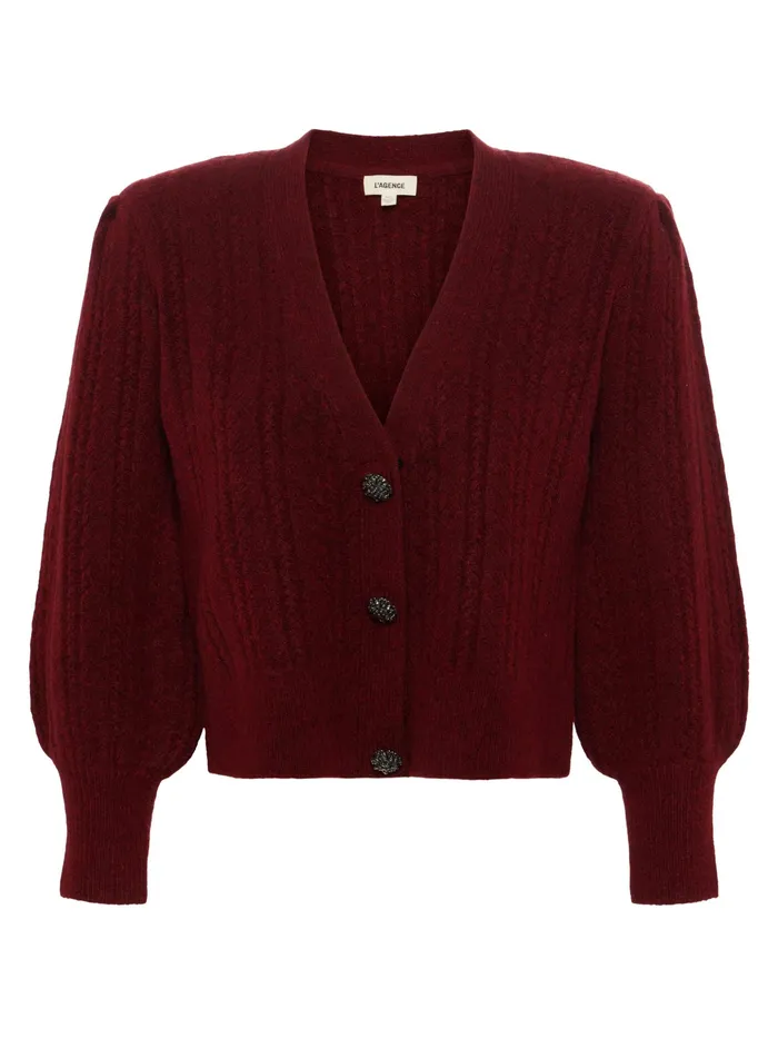 Women L039Agence Knitwear Talulla Cardigan Syrah Women L039Agence Knitwear Talulla Cardigan Syrah