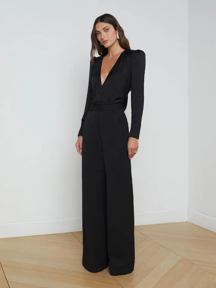Women L039Agence Pants Pilar WideLeg Pant Classic Black