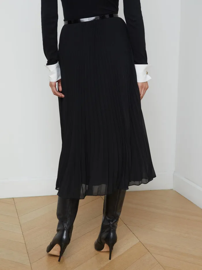 Women L039Agence Skirts Fernanda Pleated Skirt Black Women L039Agence Skirts Fernanda Pleated Skirt Black