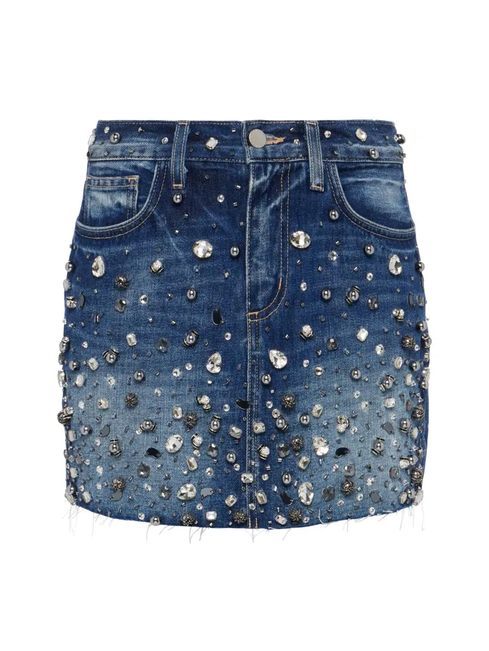 Women L039Agence Skirts Paris Crystal Mini Skirt Newberry