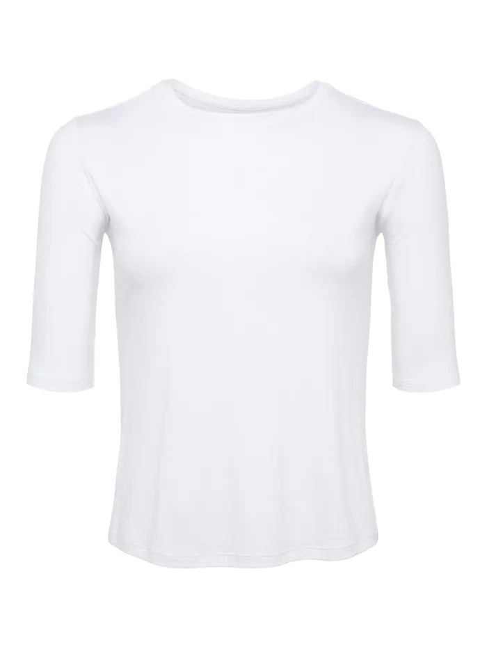 Women L039Agence Tees Saundra Jersey Tee White Women L039Agence Tees Saundra Jersey Tee White