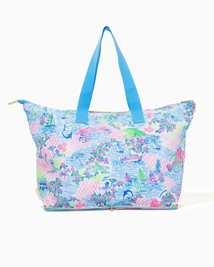 Women Lilly Pulitzer Bags Getaway Packable Tote Multi Sunshine State Of Mind