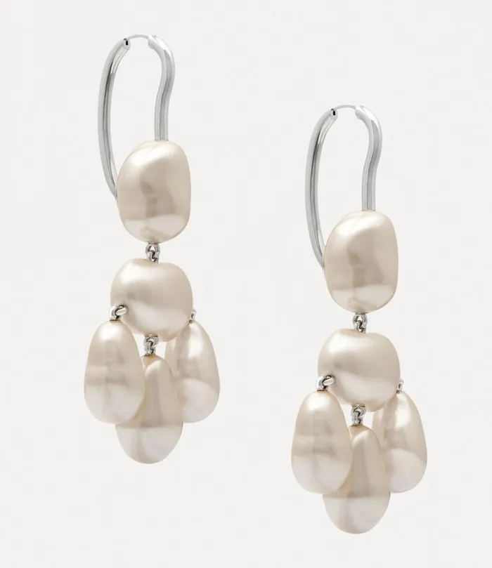 Women Loulia Earrings Platinumcreamrosepearl Vivienne Westwood Earrings Women Loulia Earrings Platinumcreamrosepearl Vivienne Westwood Earrings