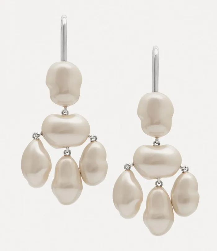 Women Loulia Earrings Platinumcreamrosepearl Vivienne Westwood Earrings Women Loulia Earrings Platinumcreamrosepearl Vivienne Westwood Earrings