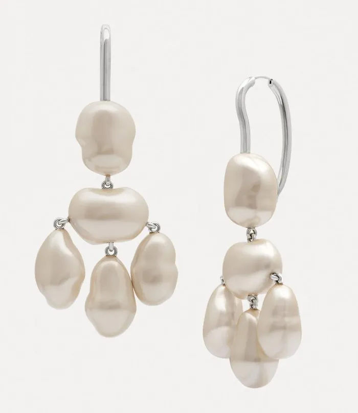 Women Loulia Earrings Platinumcreamrosepearl Vivienne Westwood Earrings Women Loulia Earrings Platinumcreamrosepearl Vivienne Westwood Earrings