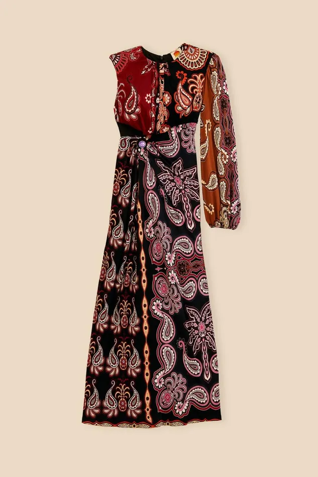 Women Maxi Dresses Farm Rio Black Sweet Mermaids One Shoulder Maxi Dress