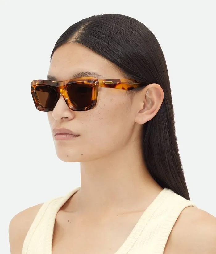 WomenMen Bottega Veneta Sunglasses Classic Cat Eye Sunglasses Havanabrown