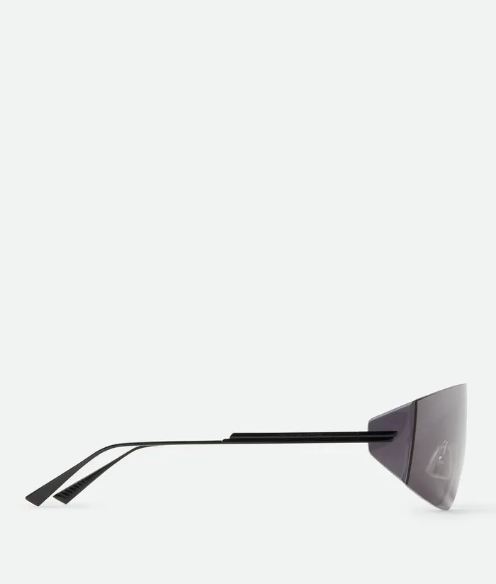 WomenMen Bottega Veneta Sunglasses Futuristic Shield Sunglasses Blacksmoke