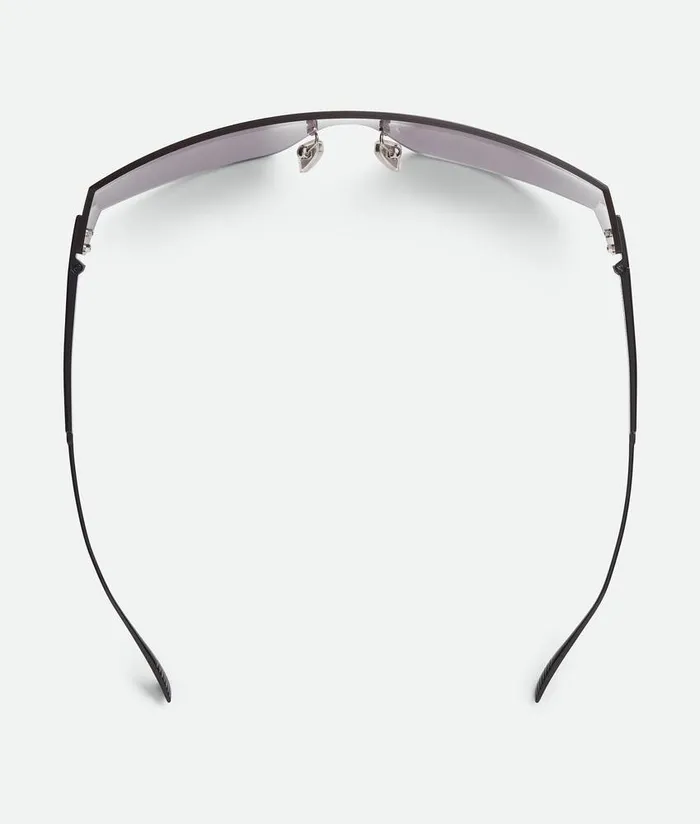 WomenMen Bottega Veneta Sunglasses Futuristic Shield Sunglasses Blacksmoke