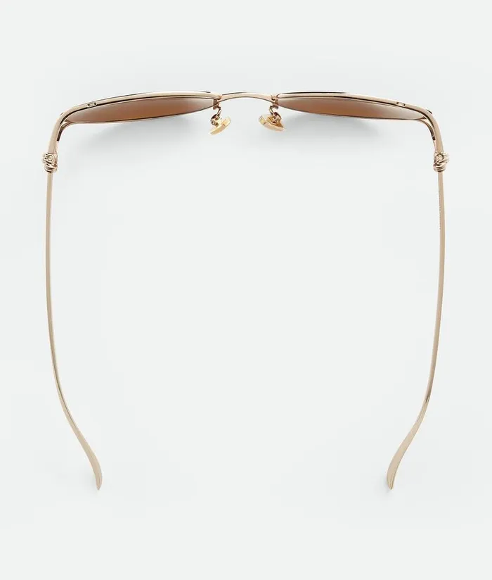 WomenMen Bottega Veneta Sunglasses Knot Cat Eye Sunglasses Goldbrown