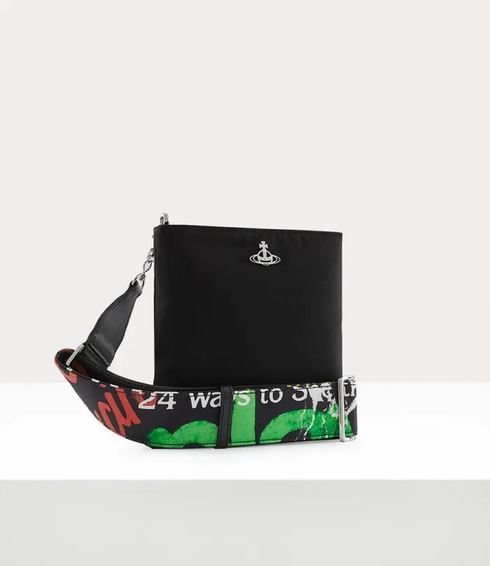 WomenMen Sq Crossbody Print Strap Black Vivienne Westwood Crossbody Bags WomenMen Sq Crossbody Print Strap Black Vivienne Westwood Crossbody Bags