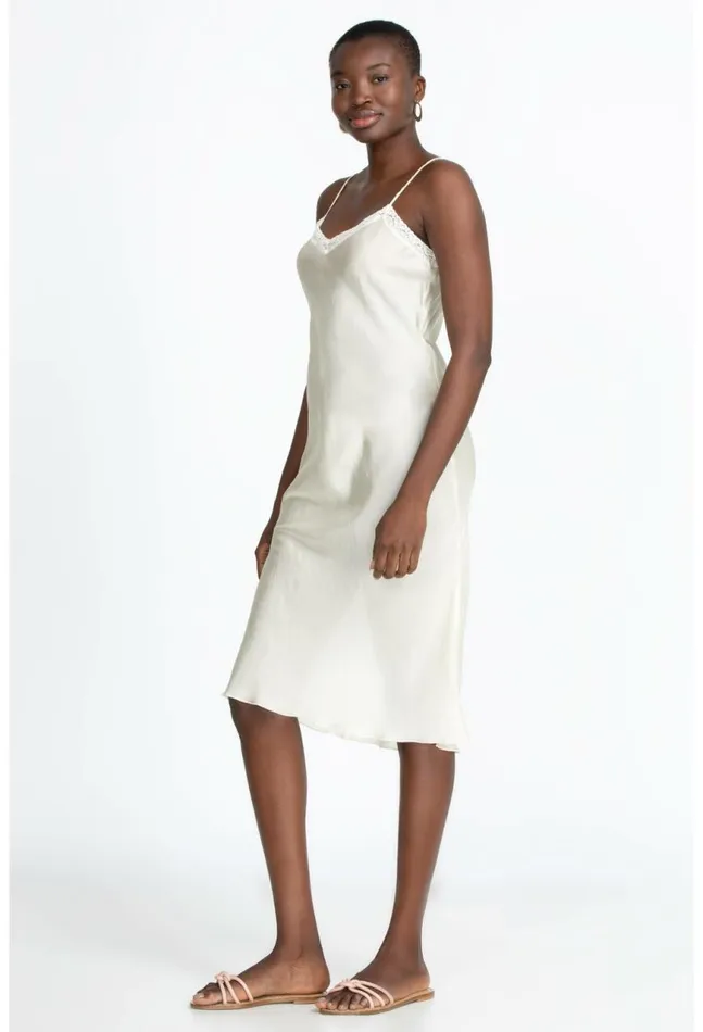 Women Midi Length Slip Ecru Johnny Was Dresses