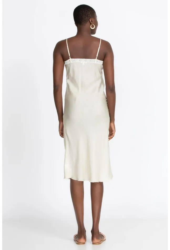 Women Midi Length Slip Ecru Johnny Was Dresses