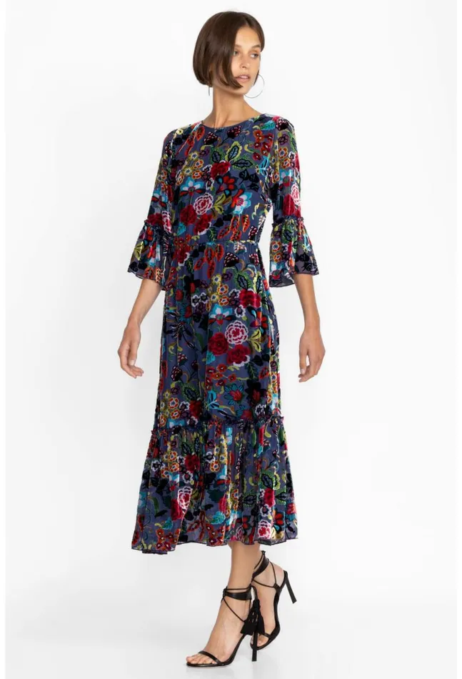 Women Minto Burnout Tanya Dress Lined Minto Johnny Was Dresses