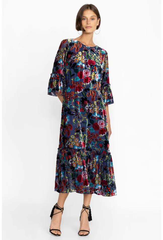 Women Minto Burnout Tanya Dress Lined Minto Johnny Was Dresses