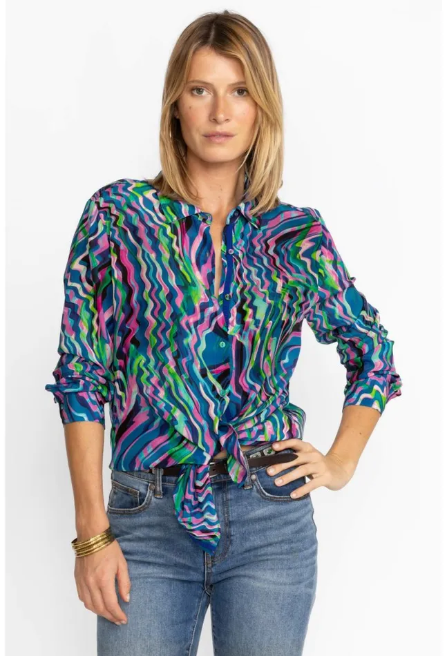 Women Moonwave Button Down Shirt Moonwave Johnny Was Tops