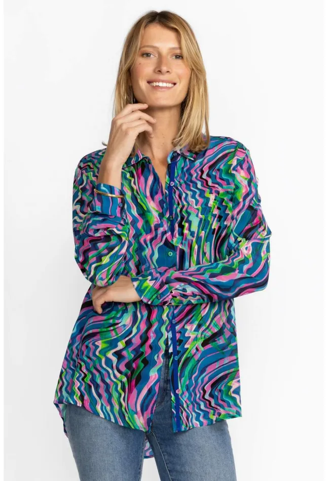 Women Moonwave Button Down Shirt Moonwave Johnny Was Tops