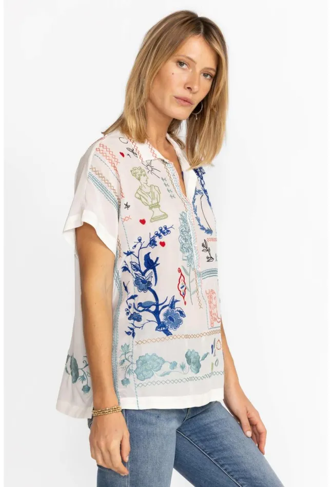 Women Nahmad Blouse Natural Johnny Was Tops