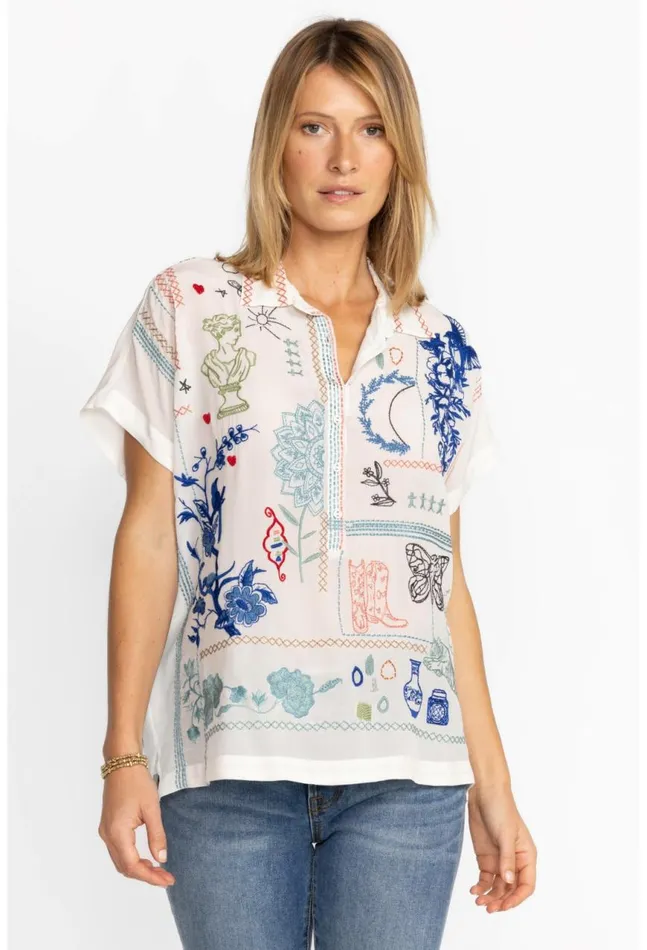 Women Nahmad Blouse Natural Johnny Was Tops