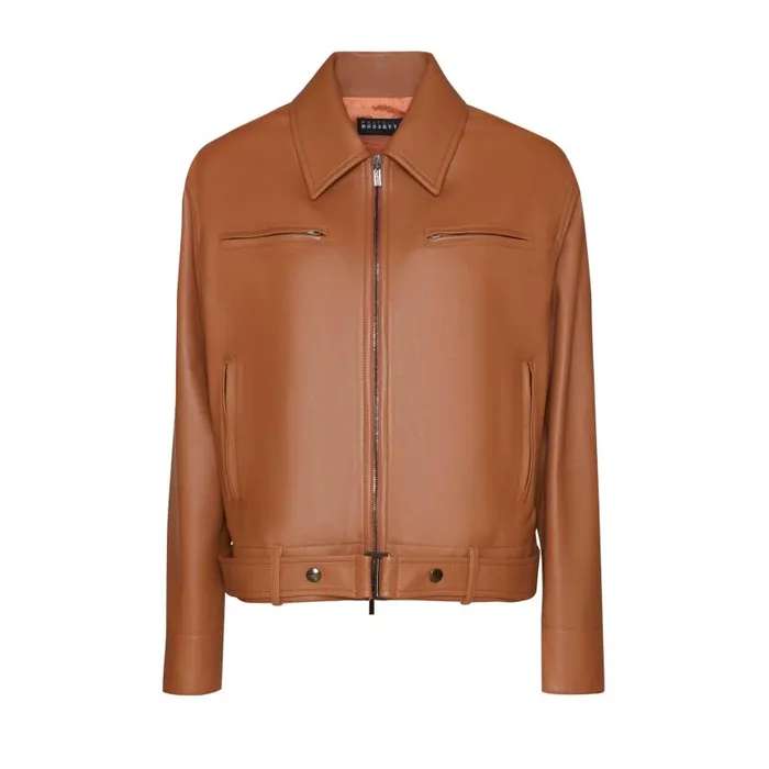 Women Nappa Leather Jacket Tan Fratelli Rossetti View All