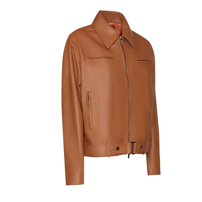 Women Nappa Leather Jacket Tan Fratelli Rossetti View All Women Nappa Leather Jacket Tan Fratelli Rossetti View All
