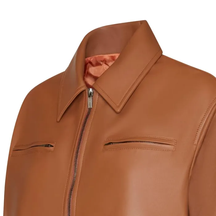 Women Nappa Leather Jacket Tan Fratelli Rossetti View All Women Nappa Leather Jacket Tan Fratelli Rossetti View All