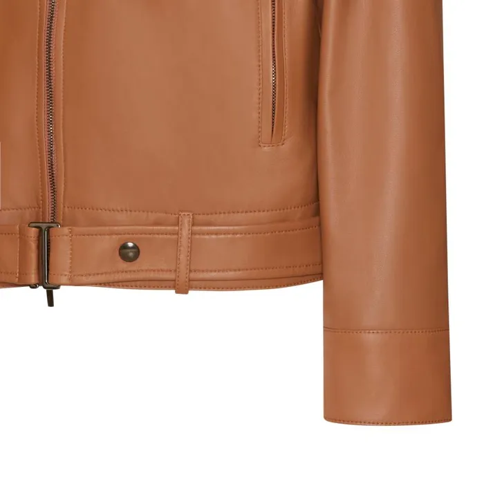 Women Nappa Leather Jacket Tan Fratelli Rossetti View All Women Nappa Leather Jacket Tan Fratelli Rossetti View All
