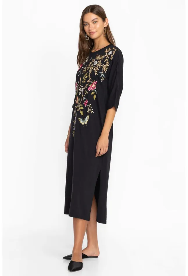 Women Osaka Dolman Sleeve Knit Dress Black Johnny Was Dresses