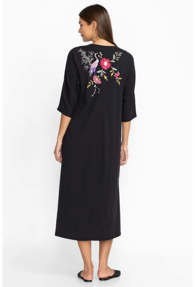 Women Osaka Dolman Sleeve Knit Dress Black Johnny Was Dresses